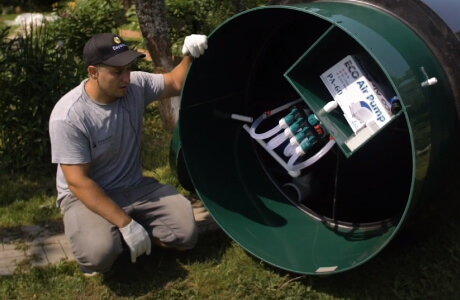 Монтаж аэрационной установки Евролос ПРО